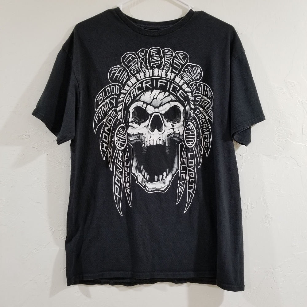 Vintage Native American Chief Headdress Skate Tee